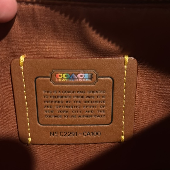 Authentic COACH Swinger Pride Monogram Coated Canvas Shoulder Bag - Picture 10 of 11